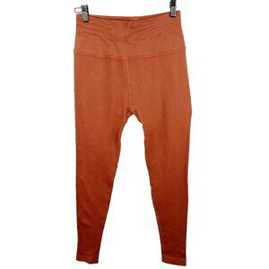 Spiritual Gangster Leggings Size M/L Metta Ribbed Rust Hi-Rise Yoga Gym Workout